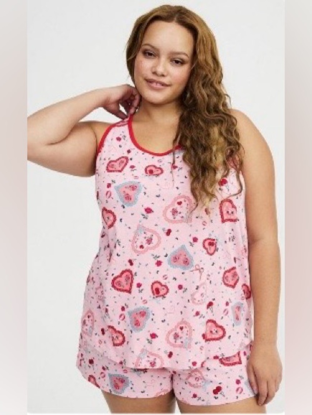 Torrid Cotton Razorback Sleep Tank Set EUC